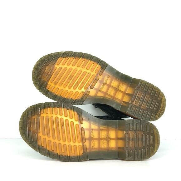 Dr. Martens Black Combat Boots with Gold Accents - Picture 10 of 11